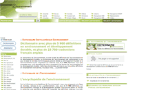 Desktop Screenshot of dictionnaire-environnement.com